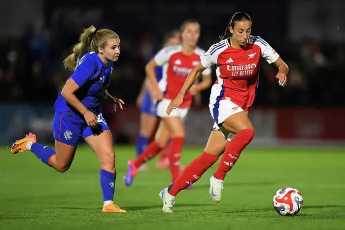 Framed Print : Arsenal FC v Rangers FC: UEFA Women's Champions League First Round Mini-Tournament Framed Print : Arsenal FC v Rangers FC: UEFA Women's Champions League First Round Mini-Tournament
