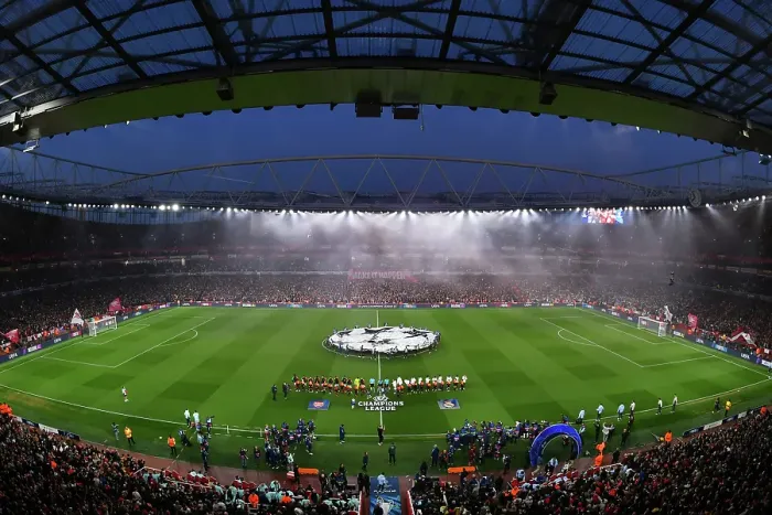 Framed Print : Arsenal FC v Real Madrid C.F. - UEFA Champions League 2024 / 25 Quarter Final First Leg