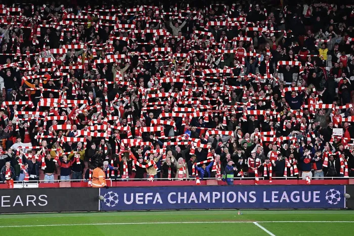 Framed Print : Arsenal FC v Real Madrid C.F. - UEFA Champions League 2024 / 25 Quarter Final First Leg