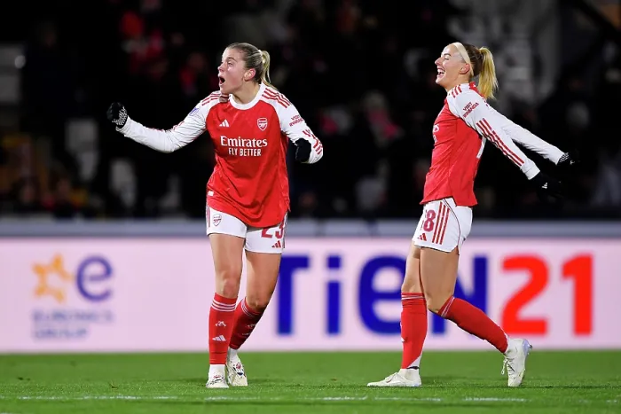 Framed Print : Arsenal FC v Real Madrid CF - UEFA Women's Champions League 2025 / 26 League Phase MD4 Arsenal FC v Real Madrid CF - UEFA Women's Champions League 2025 / 26 League Phase MD4