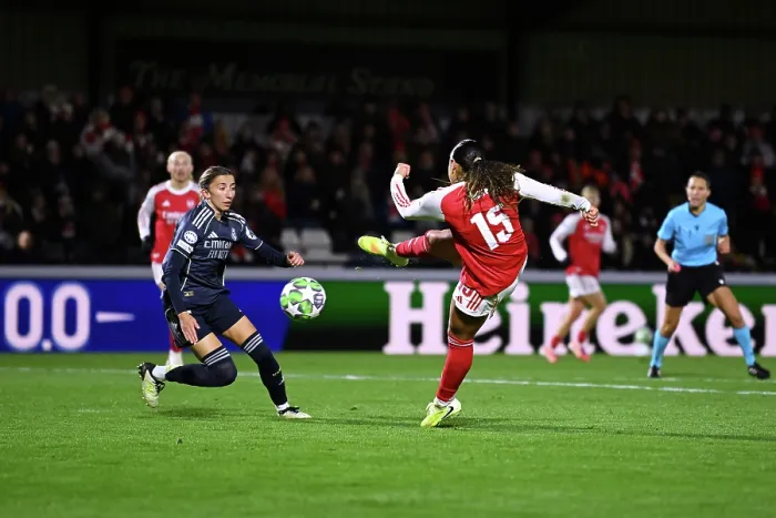 Framed Print : Arsenal FC v Real Madrid CF - UEFA Women's Champions League 2025 / 26 League Phase MD4 Arsenal FC v Real Madrid CF - UEFA Women's Champions League 2025 / 26 League Phase MD4