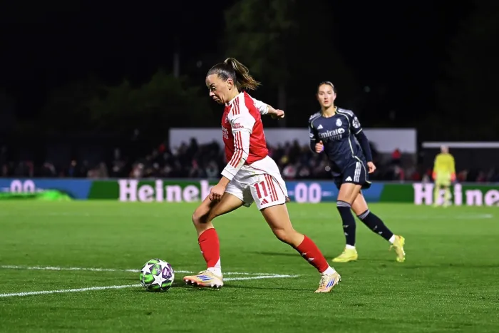 Framed Print : Arsenal FC v Real Madrid CF - UEFA Women's Champions League 2025 / 26 League Phase MD4 Arsenal FC v Real Madrid CF - UEFA Women's Champions League 2025 / 26 League Phase MD4