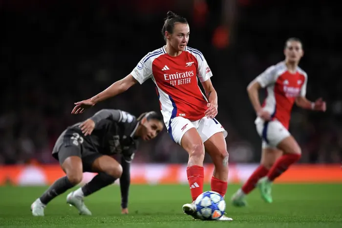 Framed Print : Arsenal FC v Real Madrid CF - UEFA Women's Champions League Quarter Finals Second Leg Arsenal FC v Real Madrid CF - UEFA Women's Champions League Quarter Finals Second Leg