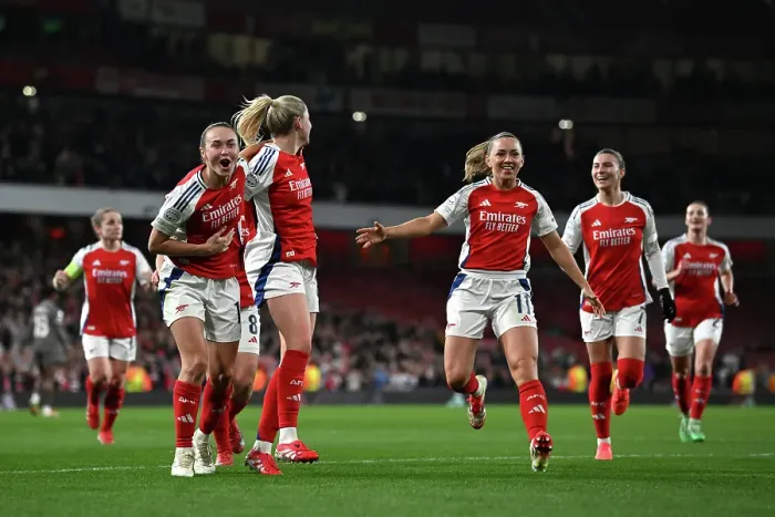 Framed Print : Arsenal FC v Real Madrid CF - UEFA Women's Champions League Quarter Finals Second Leg Arsenal FC v Real Madrid CF - UEFA Women's Champions League Quarter Finals Second Leg