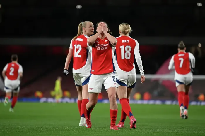 Framed Print : Arsenal FC v Real Madrid CF - UEFA Women's Champions League Quarter Finals Second Leg Arsenal FC v Real Madrid CF - UEFA Women's Champions League Quarter Finals Second Leg