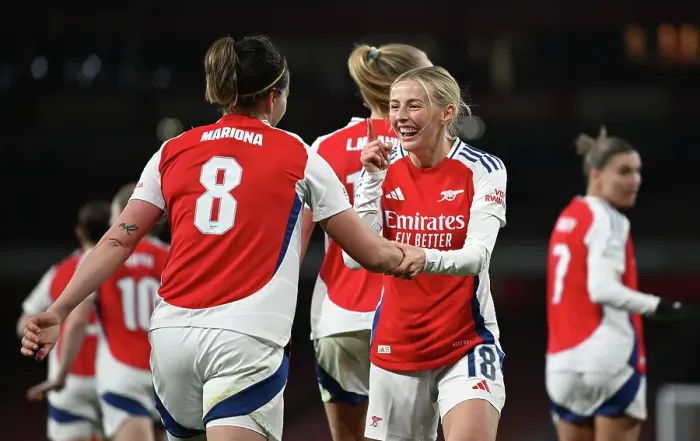 Framed Print : Arsenal FC v Real Madrid CF - UEFA Women's Champions League Quarter Finals Second Leg Arsenal FC v Real Madrid CF - UEFA Women's Champions League Quarter Finals Second Leg