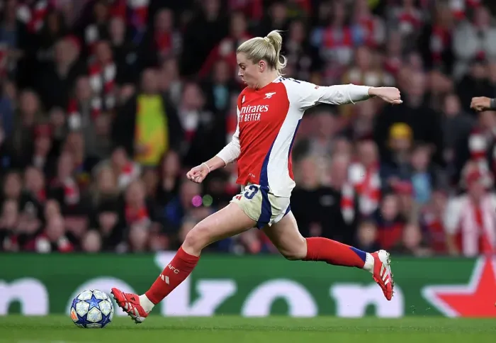 Framed Print : Arsenal FC v Real Madrid CF - UEFA Women's Champions League Quarter Finals Second Leg Arsenal FC v Real Madrid CF - UEFA Women's Champions League Quarter Finals Second Leg