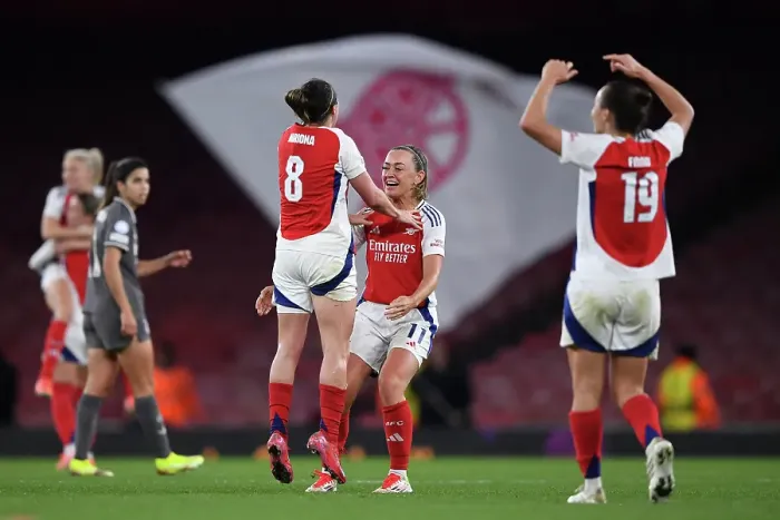 Framed Print : Arsenal FC v Real Madrid CF - UEFA Women's Champions League Quarter Finals Second Leg Arsenal FC v Real Madrid CF - UEFA Women's Champions League Quarter Finals Second Leg