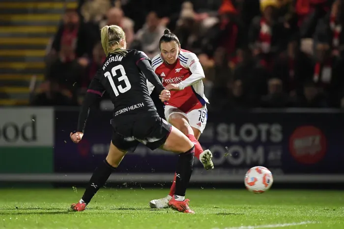 Framed Print : Arsenal FC v West Ham United FC - Barclays Women's Super League Arsenal FC v West Ham United FC - Barclays Women's Super League