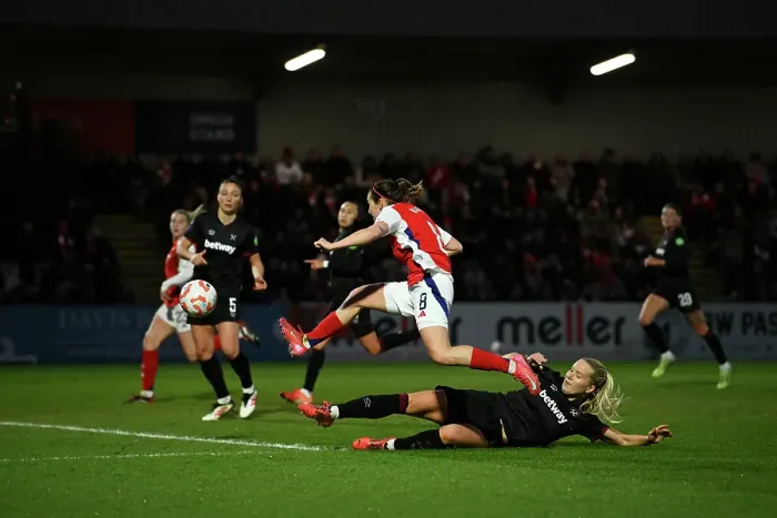 Framed Print : Arsenal FC v West Ham United FC - Barclays Women's Super League Arsenal FC v West Ham United FC - Barclays Women's Super League