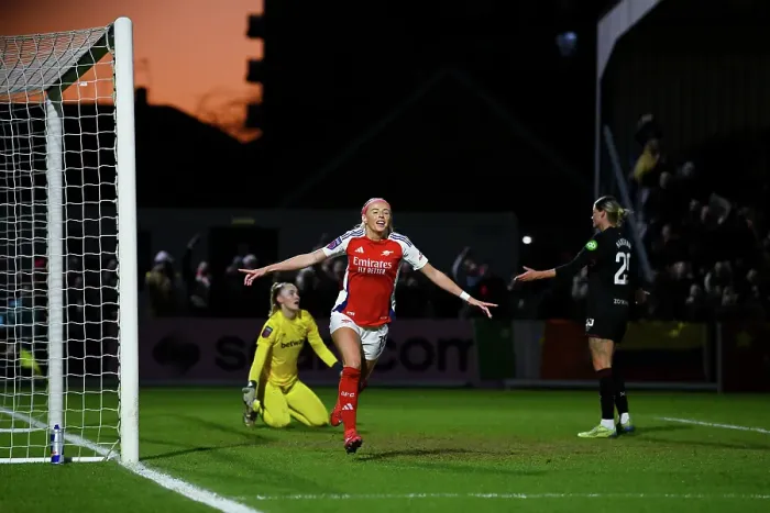Framed Print : Arsenal FC v West Ham United FC - Barclays Women's Super League Arsenal FC v West Ham United FC - Barclays Women's Super League