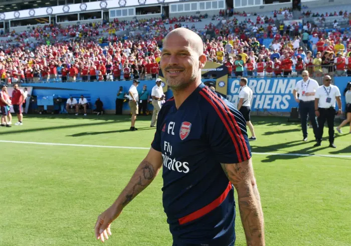 Framed Print : Arsenal FC vs ACF Fiorentina: Freddie Ljungberg Leads Arsenal in 2019 International Champions Cup, Charlotte