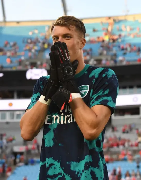 Framed Print : Arsenal FC vs ACF Fiorentina: Matt Macey Reacts after 2019 International Champions Cup Match in Charlotte