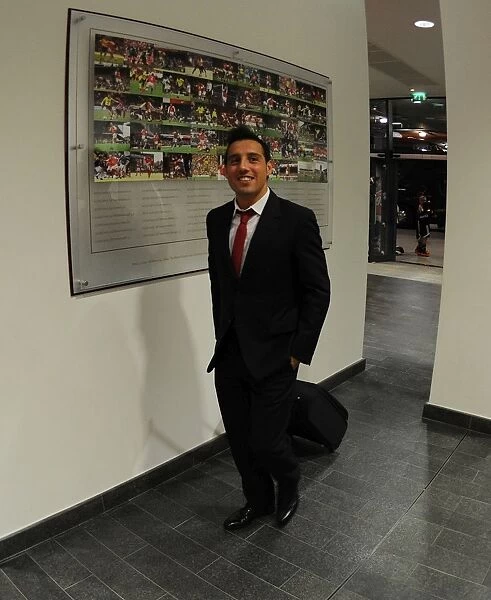 Arsenal FC vs Besiktas JK: Santi Cazorla's Emirates Stadium Arrival (UEFA Champions League Qualifying Play-Offs, 2014)