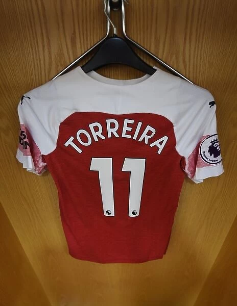 Arsenal FC vs Chelsea FC: Lucas Torreira's Emirates Stadium Jersey in the Home Changing Room (Premier League 2018-19)
