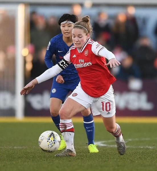 Arsenal FC vs Chelsea: Kim Little in Action at the Barclays FA Womens Super League Match