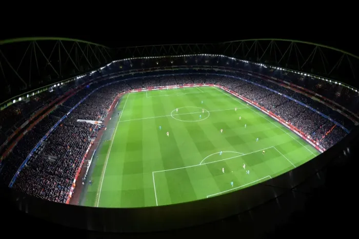 Framed Print : Arsenal FC vs. FC Barcelona: UEFA Champions League Clash at Emirates Stadium