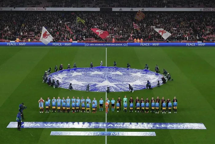 Framed Print : Arsenal FC vs. FC Bayern Munchen: Dramatic Showdown in Arsenal Women's UEFA Champions League Quarter-Final Framed Print : Arsenal FC vs. FC Bayern Munchen: Dramatic Showdown in Arsenal Women's UEFA Champions League Quarter-Final