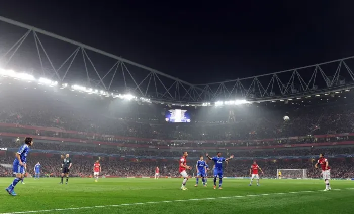Framed Print : Arsenal FC vs. FC Schalke 04: A Champions League Battle at Emirates Stadium, 2012