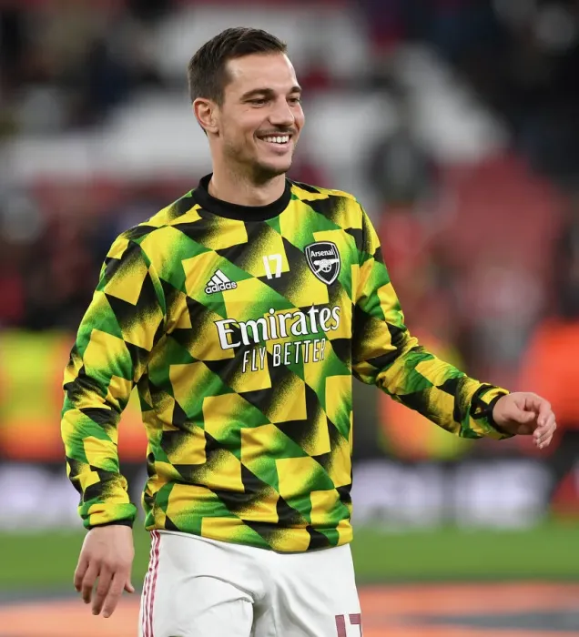 Framed Print : Arsenal FC vs FK Bodo / Glimt: Arsenal's Cedric Soares Prepares for UEFA Europa League Clash at Emirates Stadium Framed Print : Arsenal FC vs FK Bodo / Glimt: Arsenal's Cedric Soares Prepares for UEFA Europa League Clash at Emirates Stadium