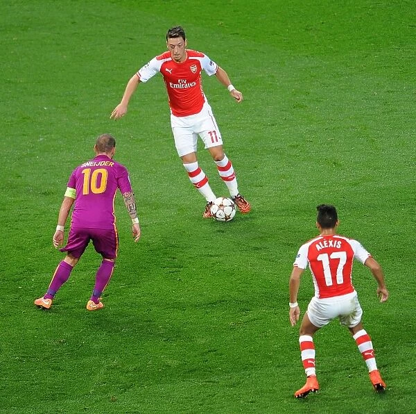 Arsenal FC vs Galatasaray AS: Clash of Stars - Sanchez, Ozil, Sneijder and Welbeck in UEFA Champions League Action