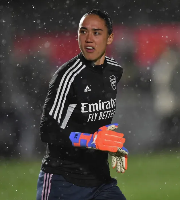 Framed Print : Arsenal FC vs Liverpool FC: Manuela Zinsberger Prepares for FA Women's Super League Clash