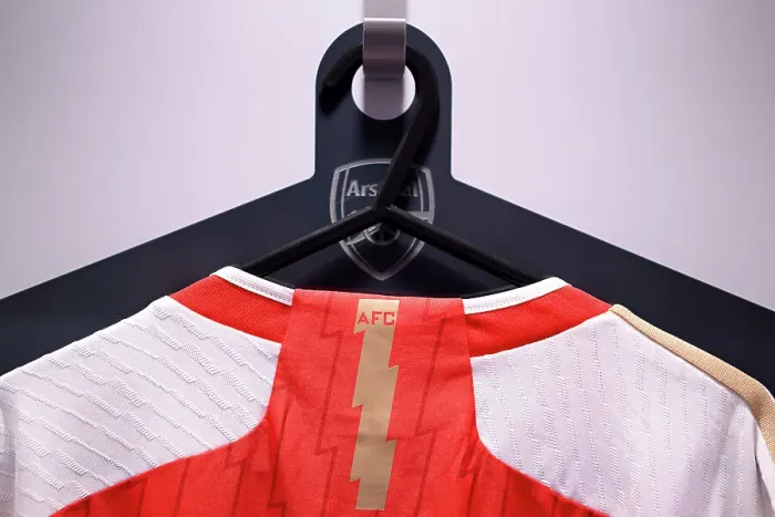 Framed Print : Arsenal FC vs Manchester City: Detailed View of Arsenal Shirts in Barclays Women's Super League Dressing Room Framed Print : Arsenal FC vs Manchester City: Detailed View of Arsenal Shirts in Barclays Women's Super League Dressing Room