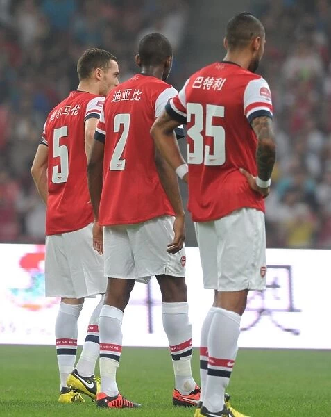 Arsenal FC vs Manchester City: Pre-Season Showdown - Vermaelen, Diaby, Bartley's Shirt Backs, Beijing 2012