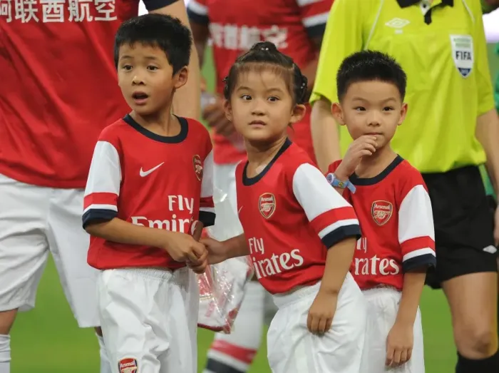 Framed Print : Arsenal FC vs Manchester City: Pre-Season Clash in Beijing's Birds Nest Stadium