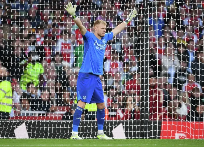 Framed Print : Arsenal FC vs AS Monaco: Aaron Ramsdale in Action at the Emirates Cup (2023-24)