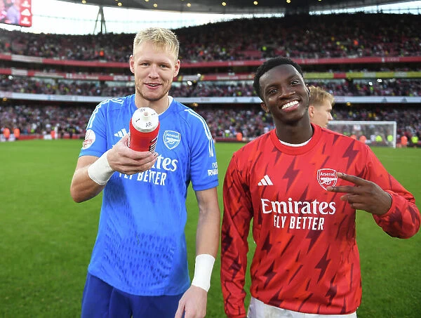 Arsenal FC vs AS Monaco: Emirates Cup Clash - Aaron Ramsdale and Eddie Nketiah Celebrate Victory