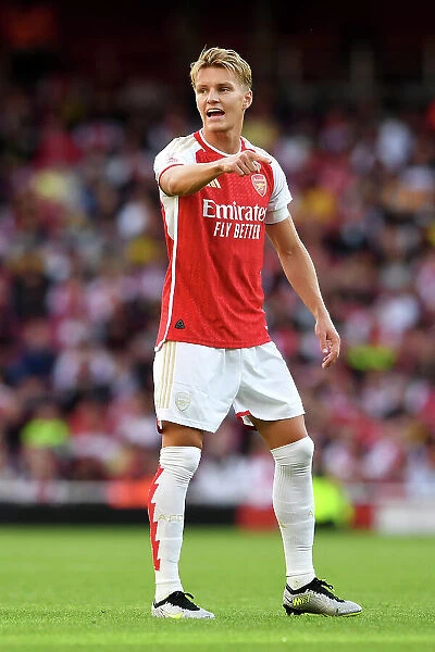 Arsenal FC vs AS Monaco: Martin Odegaard Leads Team Instructions at Emirates Cup, 2023-24