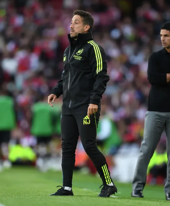 Framed Print : Arsenal FC vs AS Monaco: Nico Jover Coaches at Emirates Cup 2023-24