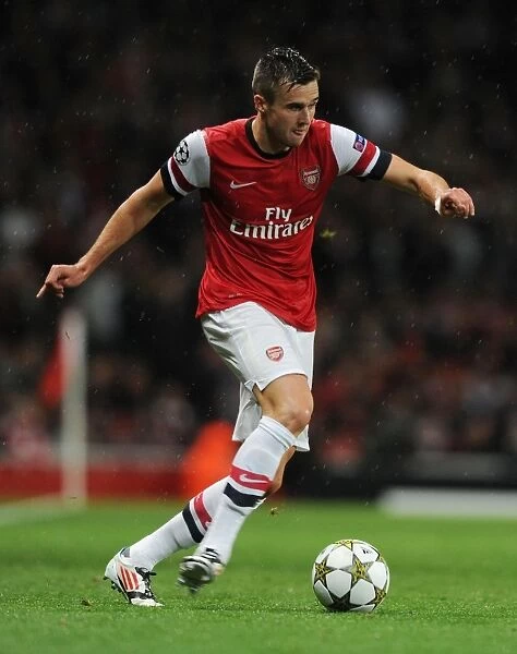 Arsenal FC vs Olympiacos FC: Carl Jenkinson in Action, UEFA Champions League 2012-13