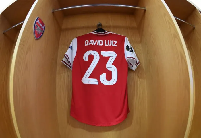 Framed Print : Arsenal FC vs Olympiacos FC: David Luiz Prepares for Europa League Clash (Behind the Scenes) Framed Print : Arsenal FC vs Olympiacos FC: David Luiz Prepares for Europa League Clash (Behind the Scenes)