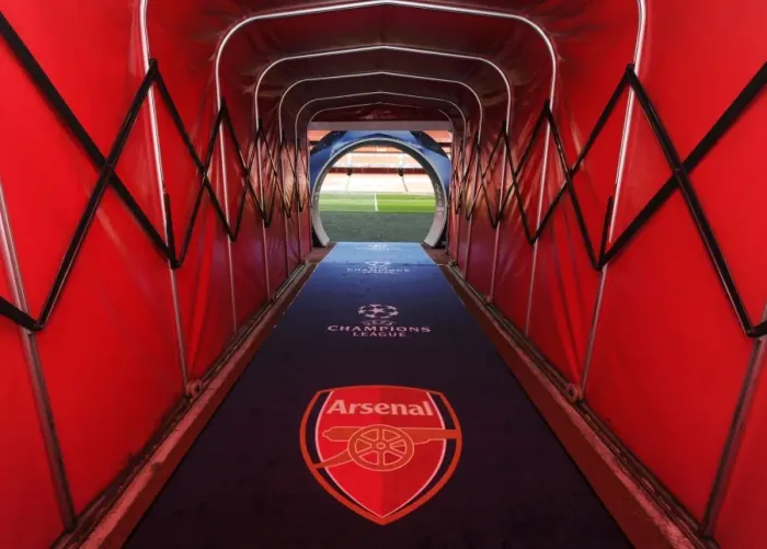 Framed Print : Arsenal FC vs Olympiacos FC: Players Gather in the Tunnel before the UEFA Champions League Clash at Emirates Stadium, London, 2015 Framed Print : Arsenal FC vs Olympiacos FC: Players Gather in the Tunnel before the UEFA Champions League Clash at Emirates Stadium, London, 2015