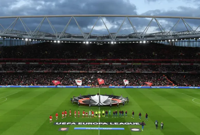 Framed Print : Arsenal FC vs PSV Eindhoven: Europa League Clash at Emirates Stadium