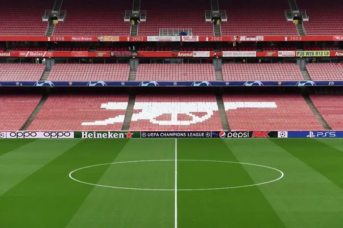 Framed Print : Arsenal FC vs PSV Eindhoven: Exclusive Preview of Emirates Stadium - UEFA Champions League 2023 / 24