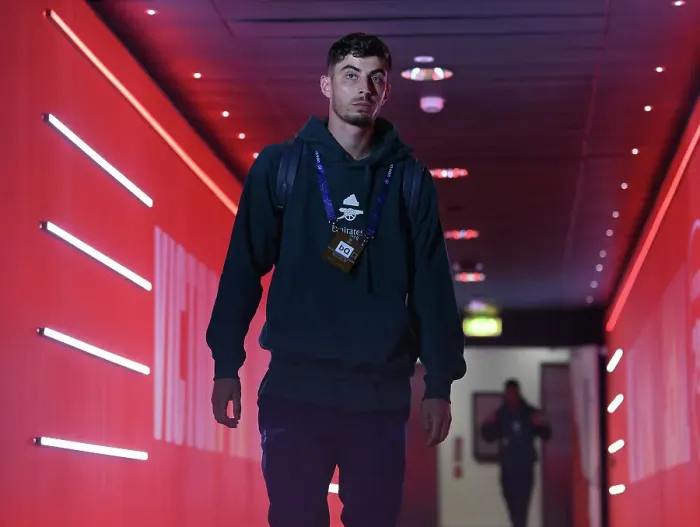 Framed Print : Arsenal FC vs PSV Eindhoven: Kai Havertz Pre-Match - UEFA Champions League 2023 / 24