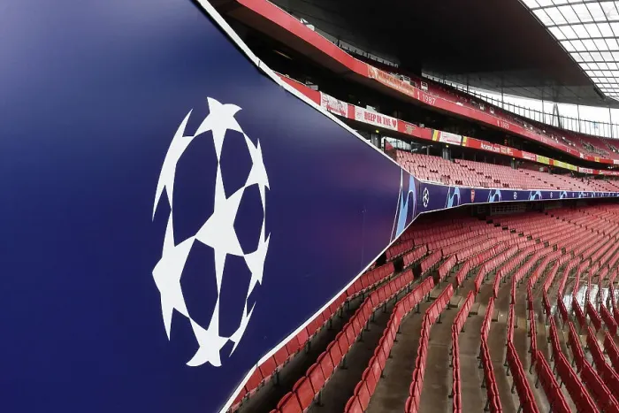Framed Print : Arsenal FC vs PSV Eindhoven: A Peek Inside Emirates Stadium - UEFA Champions League 2023 / 24