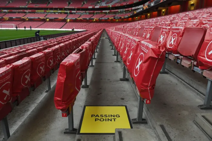 Framed Print : Arsenal FC vs Rapid Wien: Emirates Stadium under Strict COVID-19 Restrictions, UEFA Europa League, December 2020 Framed Print : Arsenal FC vs Rapid Wien: Emirates Stadium under Strict COVID-19 Restrictions, UEFA Europa League, December 2020