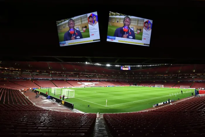 Framed Print : Arsenal FC vs Sevilla FC: Electric Atmosphere at Emirates Stadium during the 2023-24 UEFA Champions League Match Framed Print : Arsenal FC vs Sevilla FC: Electric Atmosphere at Emirates Stadium during the 2023-24 UEFA Champions League Match
