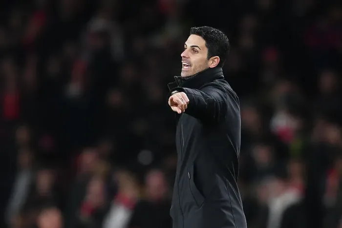 Framed Print : Arsenal FC vs Sevilla FC: Mikel Arteta Reacts in UEFA Champions League Group B Match, 2023 / 24 Framed Print : Arsenal FC vs Sevilla FC: Mikel Arteta Reacts in UEFA Champions League Group B Match, 2023 / 24