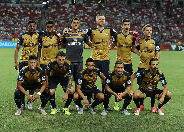 Arsenal FC vs Singapore XI: Arsenal Team Lines Up at 2015 Barclays Asia Trophy, Singapore National Stadium