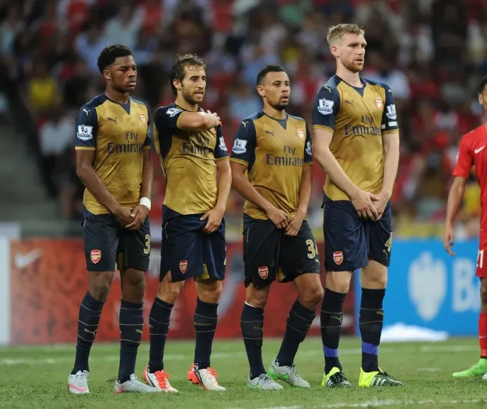 Framed Print : Arsenal FC vs Singapore XI: Barclays Asia Trophy 2015 - Arsenal Players in Action