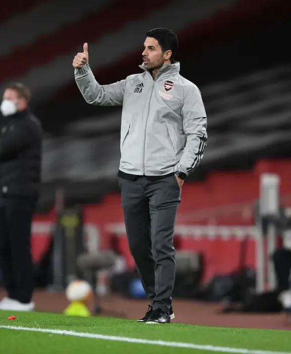 Framed Print : Arsenal FC vs Slavia Praha: Mikel Arteta Leads Gunners in Europa League Quarterfinal Amid Empty Emirates Stadium Framed Print : Arsenal FC vs Slavia Praha: Mikel Arteta Leads Gunners in Europa League Quarterfinal Amid Empty Emirates Stadium
