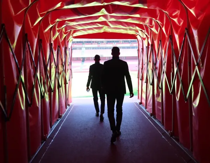 Framed Print : Arsenal FC vs Southampton FC: Pre-Match Moment at Emirates Stadium