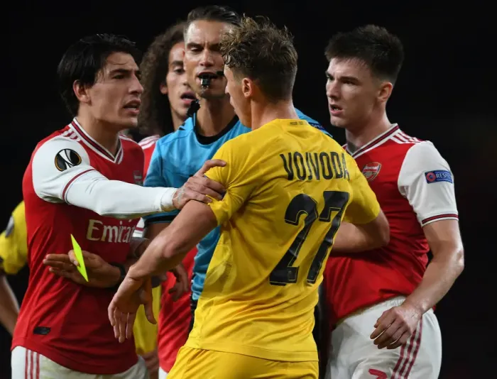 Framed Print : Arsenal FC vs Standard Liege: Clash Between Bellerin and Vojvoda in Europa League Group F Framed Print : Arsenal FC vs Standard Liege: Clash Between Bellerin and Vojvoda in Europa League Group F