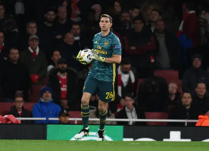 Framed Print : Arsenal FC vs Standard Liege: Emiliano Martinez in Action - UEFA Europa League 2019-20