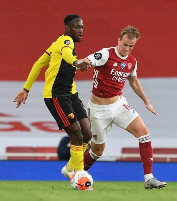 Framed Print : Arsenal FC vs Watford FC: Intense Moment at Emirates Stadium, Premier League 2019-2020